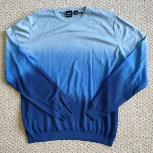 Hugo Boss Merino Extra Fine Crepe Ombre Blue Sweater Repair